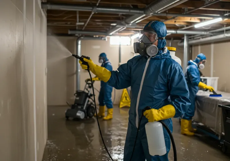 Basement Sanitization and Antimicrobial Treatment process in Roanoke Rapids, NC