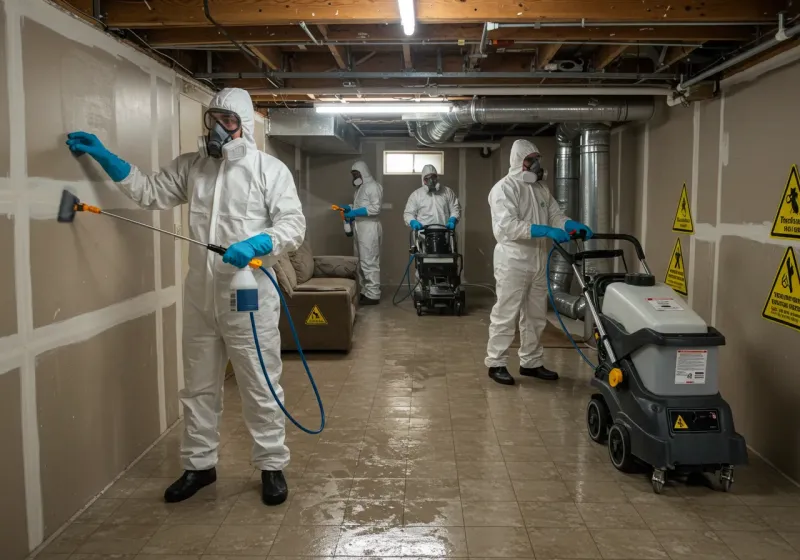 Basement Moisture Removal and Structural Drying process in Roanoke Rapids, NC